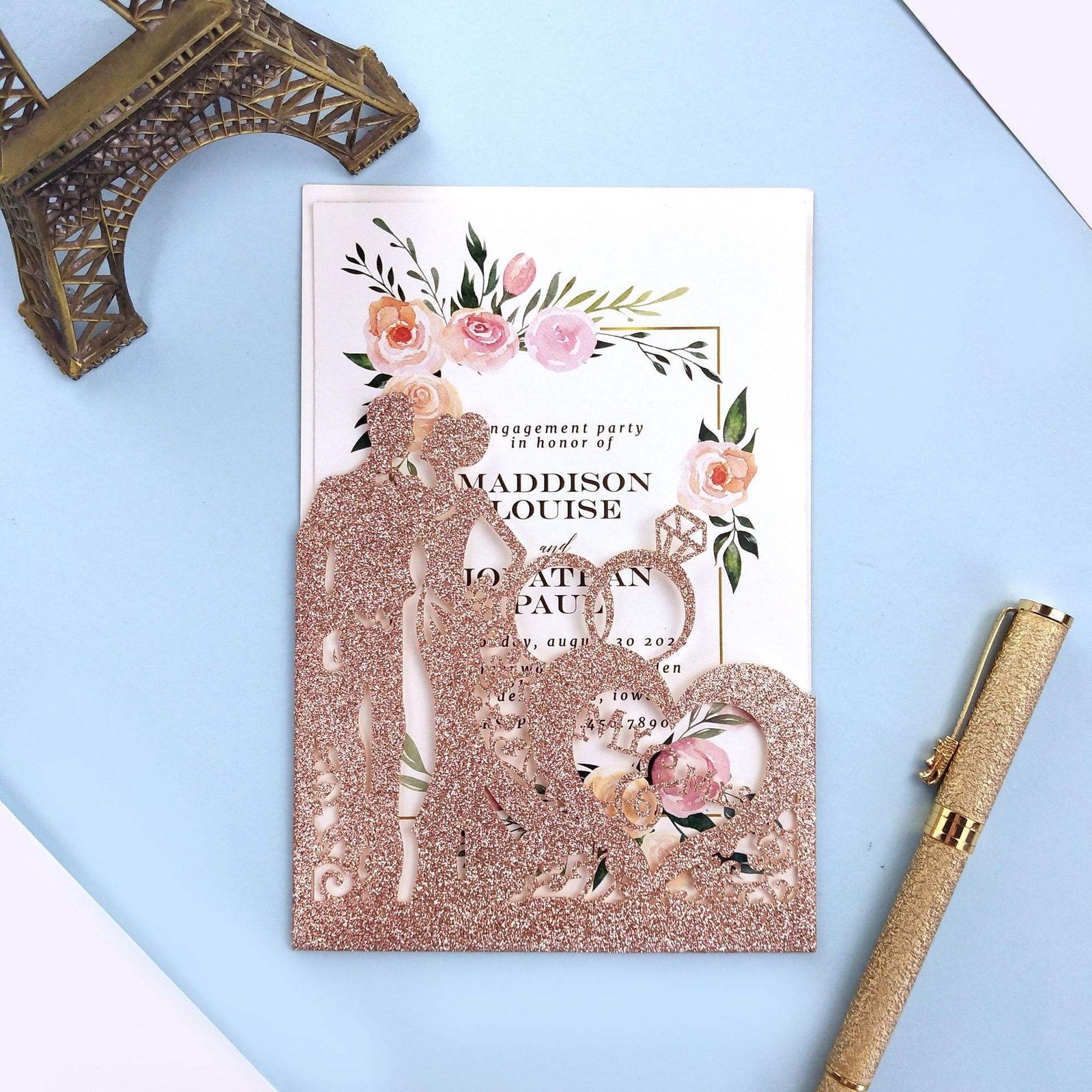 Luxury Laser Cut Wedding Invitation Good Printing Quality Luxury Paper Greeting Card Wedding Gift Card