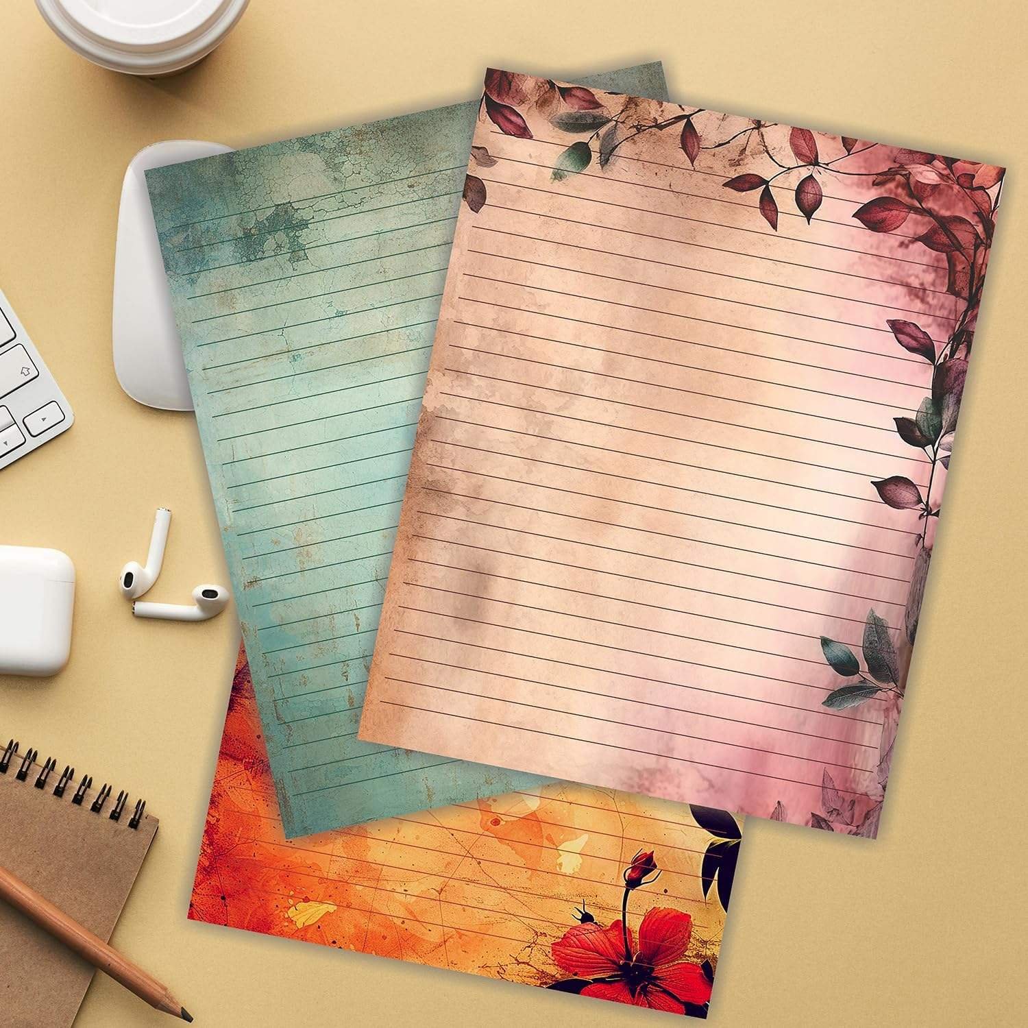 Aged Paper for Vintage Style Crafting Perfect for Invitations Gift Tags and Handmade Paper Crafts