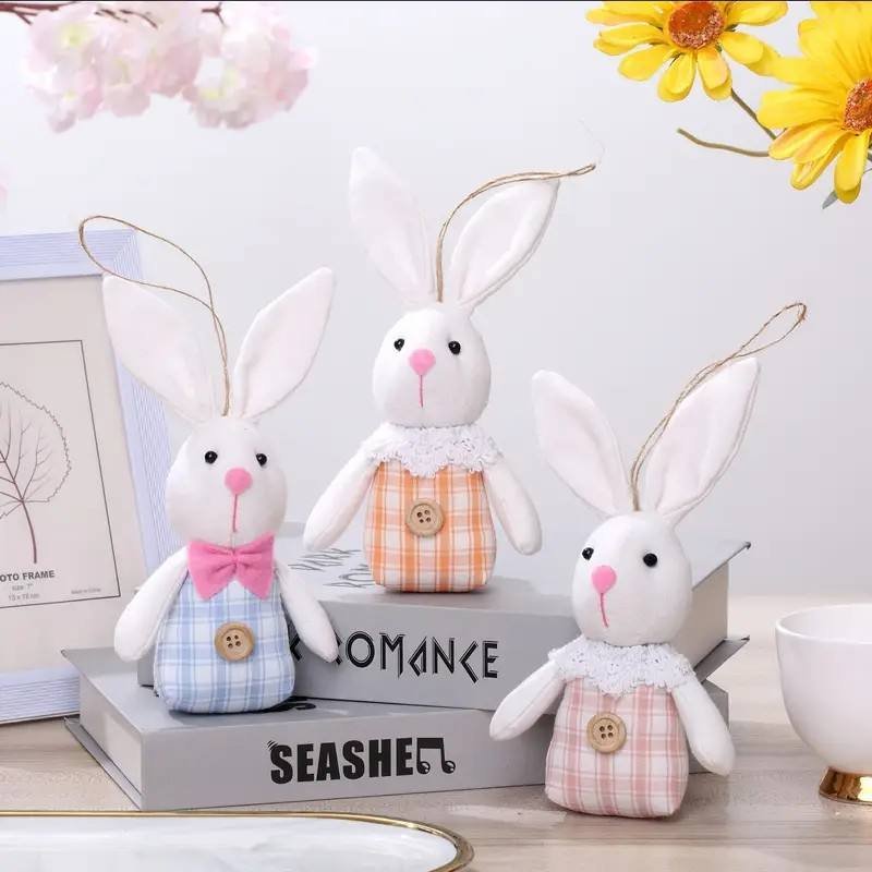 Easter Bunny Hanging Decoration Mini Handmade gnome Plush Toy Spring Party Supplies