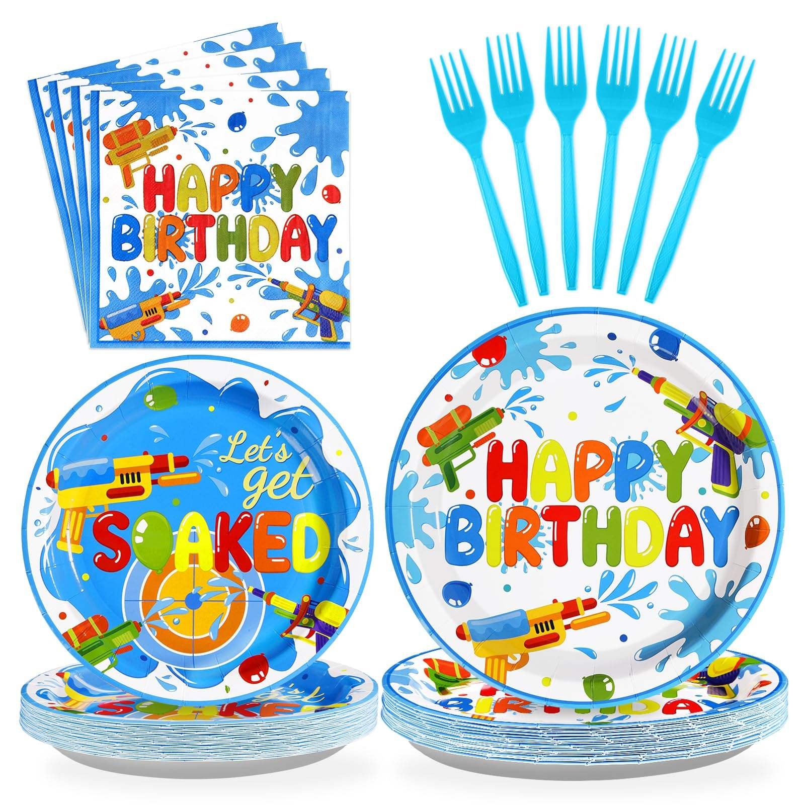 Happy Birthday Valentine's Day Themed Children Girls Party Decoration Supplies Paper Banner Napkins Blue Honey Decorations