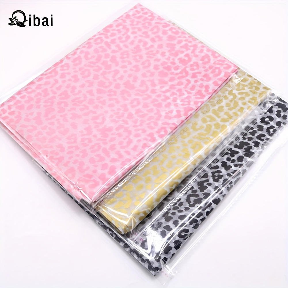 Qibai Handmade Craft Leopard Pattern Tissue Paper DIY Gift Wrapping and Party for Party Wedding Decor