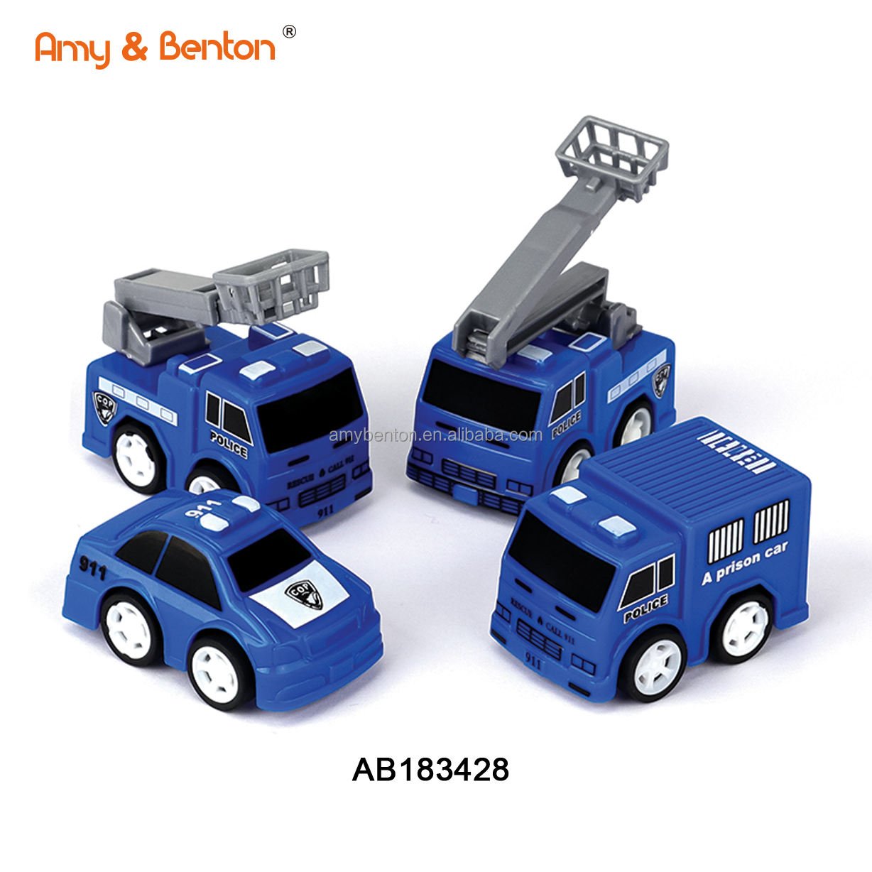 Pull Back Car Toys Children Small Police Car Mini Pull Back Vehicles Party Favors Manufacturers Promotional Kids Pull Back Toys