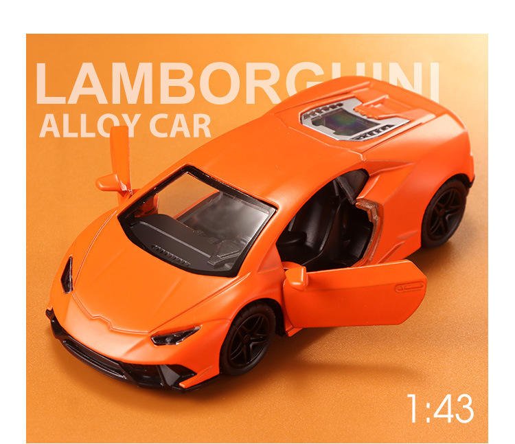 Promotional 1:43 Alloy Diecast Car Model Small Sports Car Toy Metal Springback Simulation Door Opening Kids Snacks Gift