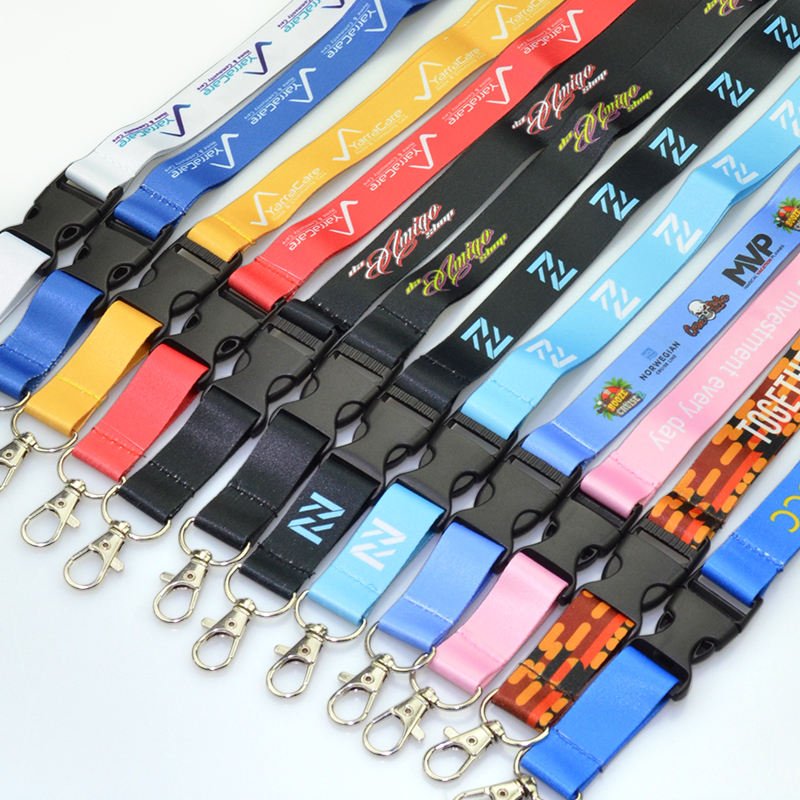 Print Keychain Neck Personalized Lanyards Custom Breakaway Sublimation Nylon Polyester Lanyards With Logo Custom Gift Lanyard