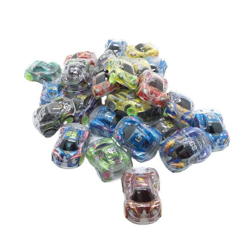 Yuglow Double Layer Transparent Graffiti Mini Pull Back Race Car Candy Toy Gift for Snack Food Package Promotion Gifts