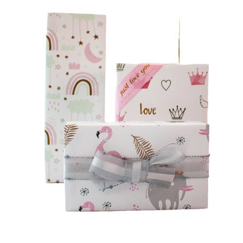 Cute Cartoon Gift Wrapping Paper Large Size Premium Decorative Paper for Gift Box DIY Craft