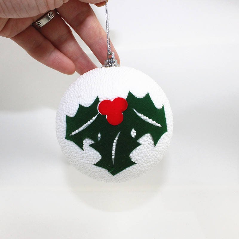 Hot Sale Custom Handmade Polyfoam Christmas Balls Ornament UV Printing Eco-Friendly Custom Logo for Outdoor Home Decor Gifts