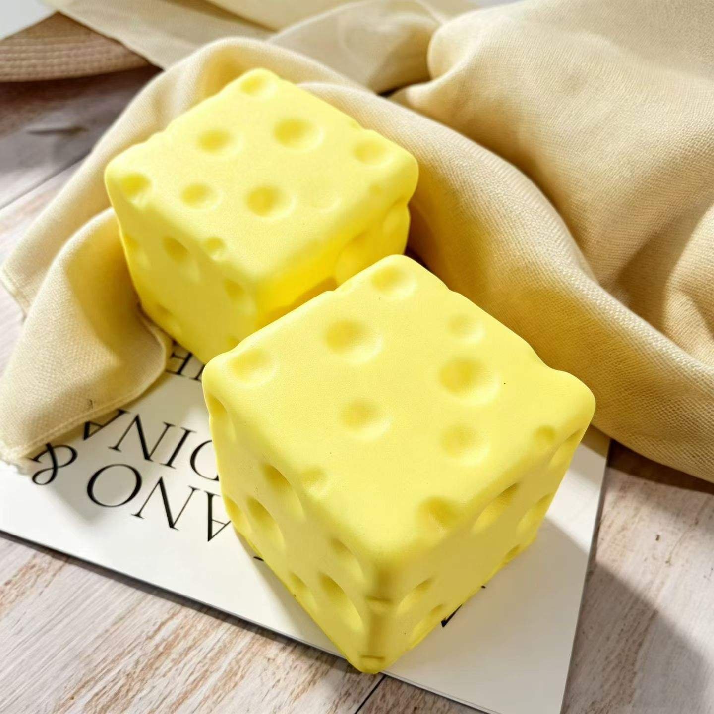 Promotion Toy Cheese Squishy Stress Relief Soft Simulation Cheeses Food Squeeze Toy
