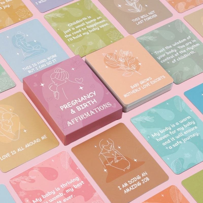 Custom Logo Cards Beautiful Daily Positive Mama Natural Pregnancy Affirmation Cards
