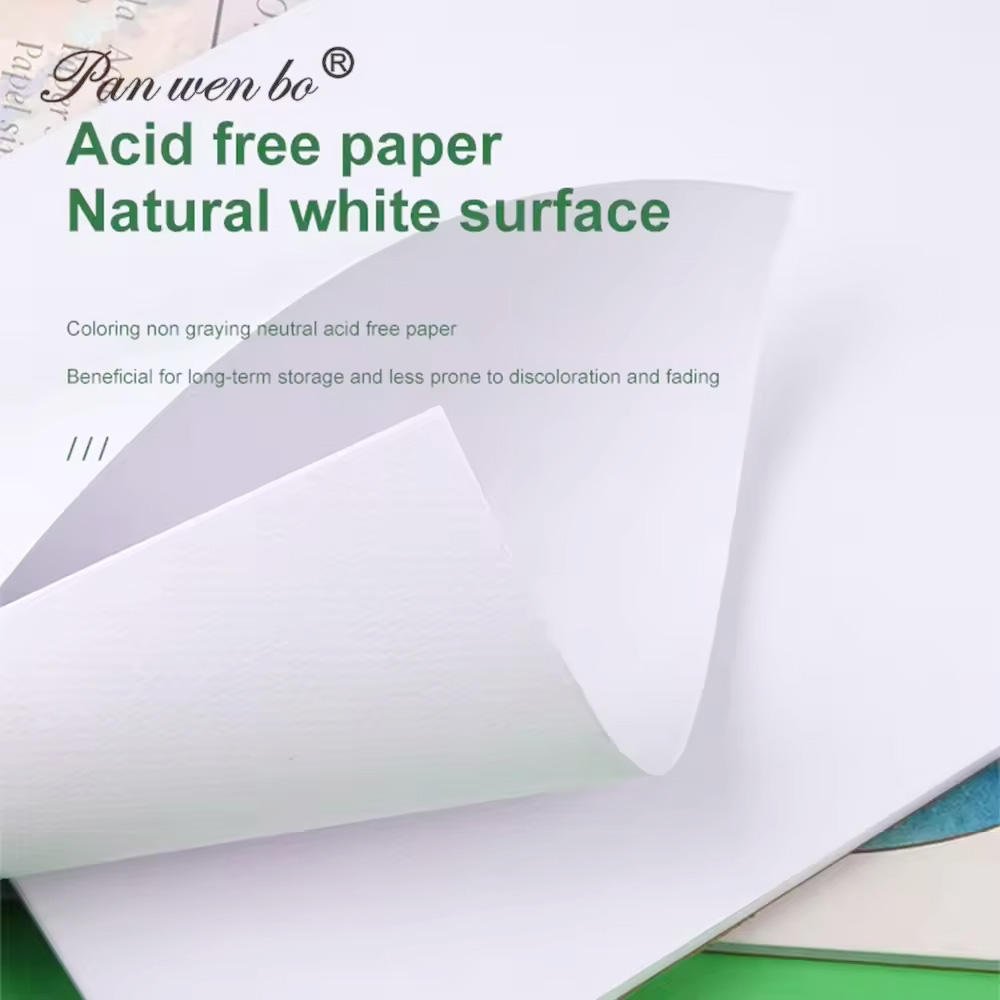 Panwenbo 24 Sheets 180GSM Paper Pad Watercolor Painting Pad Painting Drawing Book Marker Book 100% Cotton Watercolor Paper Pad