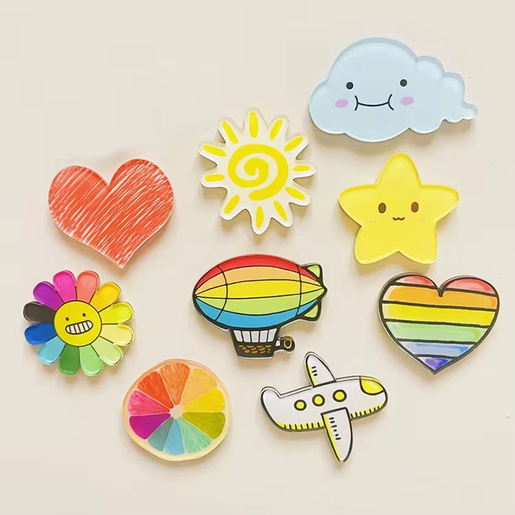 Custom Fridge Magnets 3D Hand Paper Craft Acrylic Magnet Crystal Anime Magnet Acrylic Refrigerator for Collectible Gift Souvenir