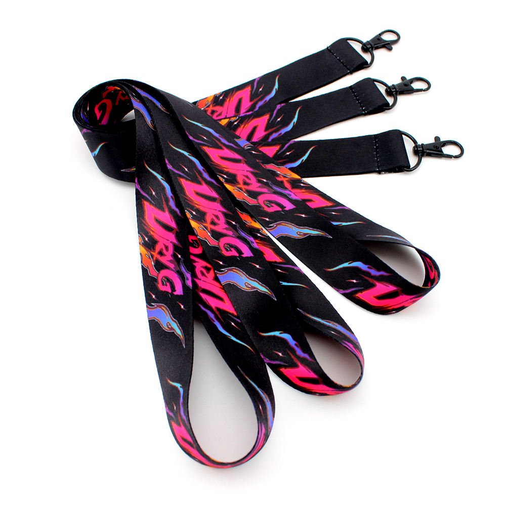 Manufacturer's Custom Polyester Sublimation Lanyards with Logo Low Minimum Order Personalized Neck Tool Printing for Promotions