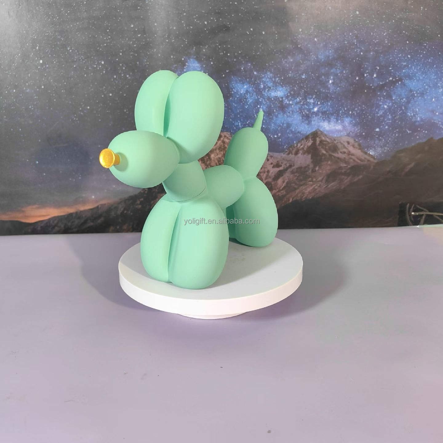 New Design Resin Abstract Balloon Dog Statue 360 Degree Rotatable creative cultural collectible artifacts