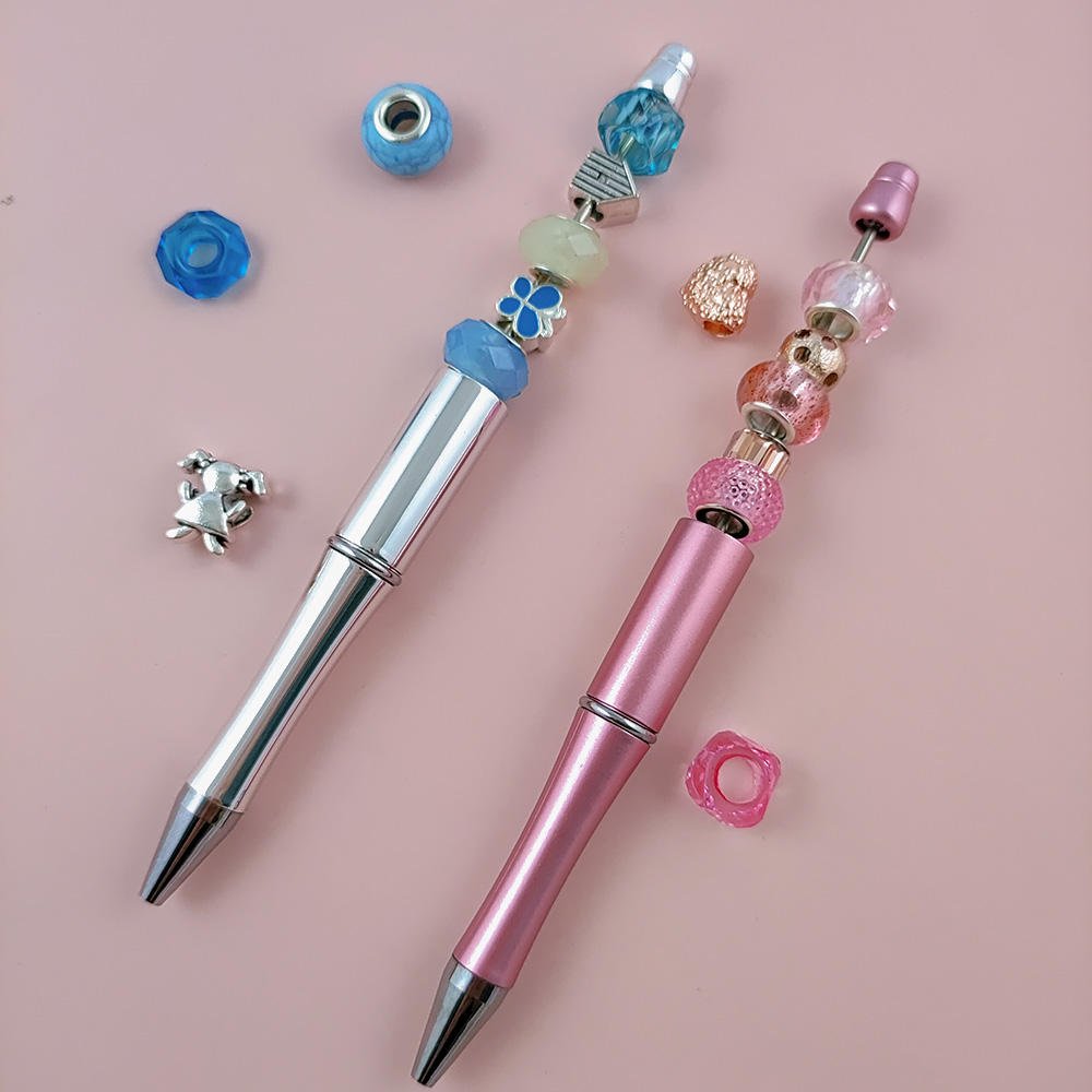 Custom DIY Pen Rods with Beaded Stainless Steel Pins Creative & Cultural Collectible Artifacts