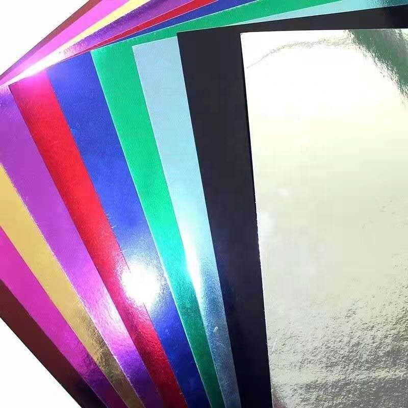 Metallic Cardboard 250 Gsm Art Craft Paperboard 50*70 cm Mirror Paper Board Wrapping Paper Sheets