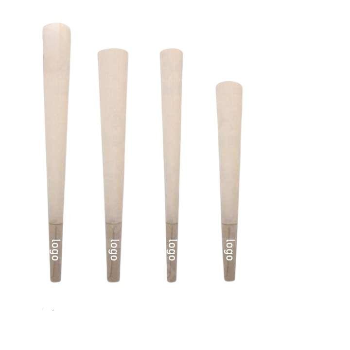 Custom Craft Paper Cones with Decorative Tips 109mm/98mm Classic Sizes Natural Brown Material Design Services Included