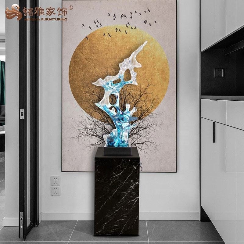 Decoration Use Arts and Crafts Polyresin Abstract Gradient Sculpture