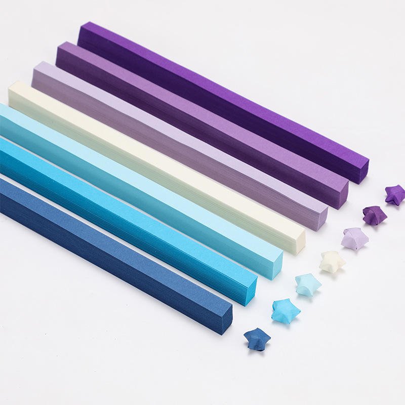 Glitter Custom Craft Colored Origami Lucky Star Paper Strips Folding Papers for DIY Decoration Paper Strips DIY Hand Art Crafts