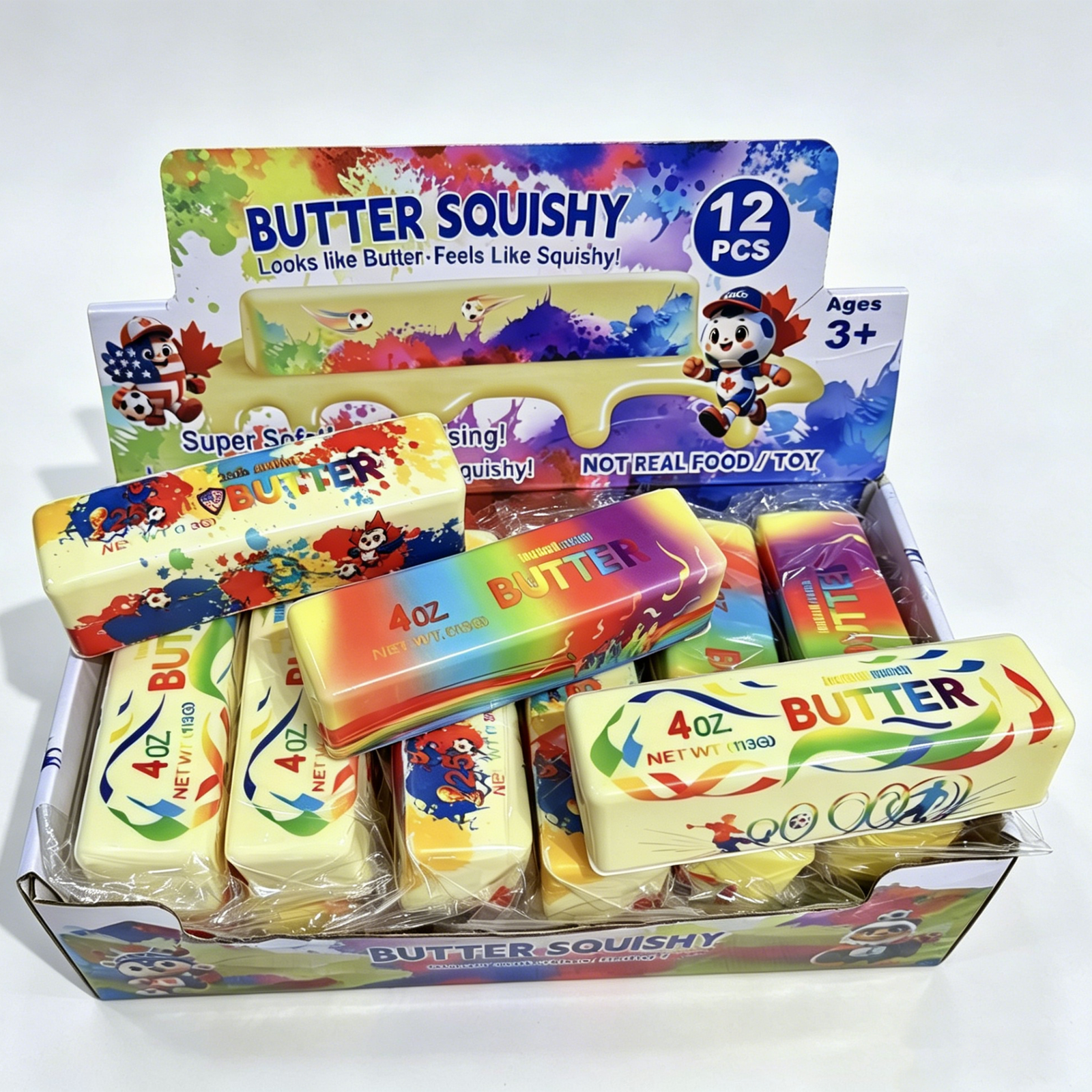 Halloween Themed Butter Stick Cheese Cube Squishy Toys Slow Rising Soft Squeeze Fidget Toy Promotional Gift for Kids Adults