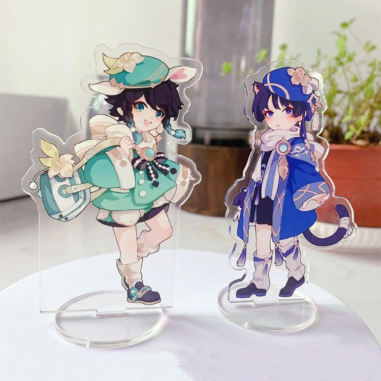Custom Acrylic Standee Display Clear Stand Cartoon Figure Acrylic Standee Anime Plastic Key Chain Acrylic Keychain