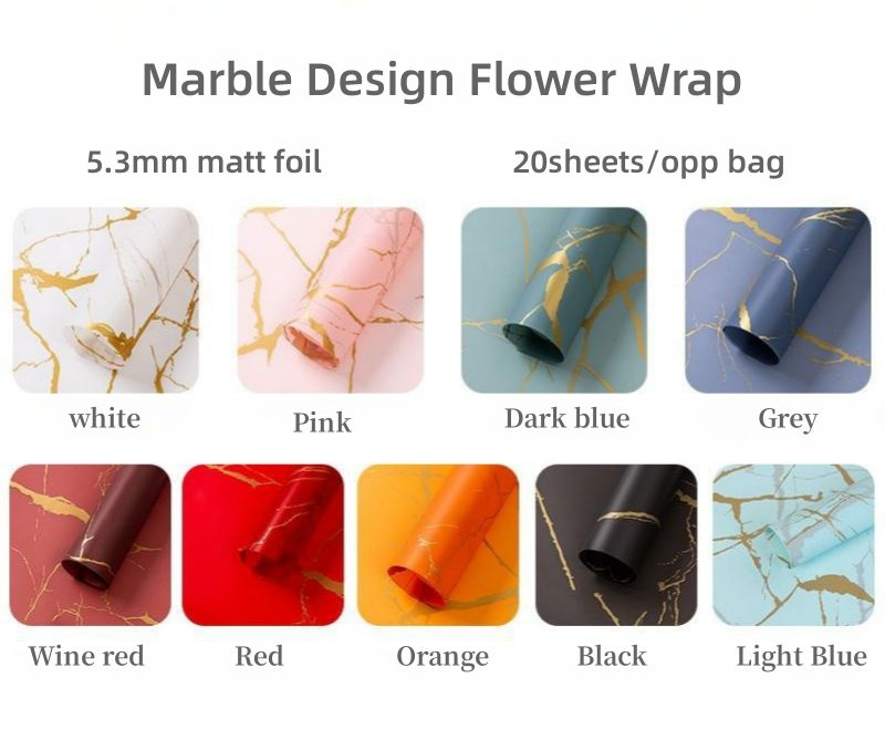 Thick Waterproof Florist Bouquet Wrapping Paper DIY Crafts for Gift Packaging Bulk Flower Wrapping Paper for Bouquets