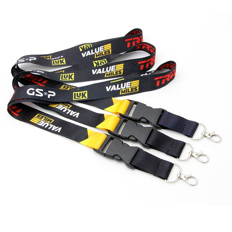 Manufacturer Custom Personalized Printing Polyester Sublimation Lanyards for Id Card Badges Holder Neck Straps Medal Lanyard