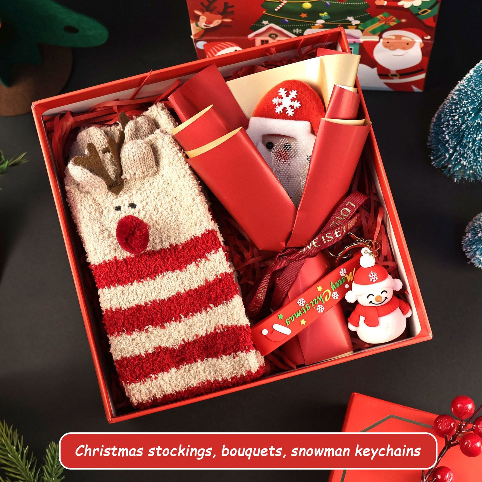 2024 New Christmas Customizable Red/Green Nylon Gift Set for Family Friends Loved Ones & Colleagues-Promotional Office Use