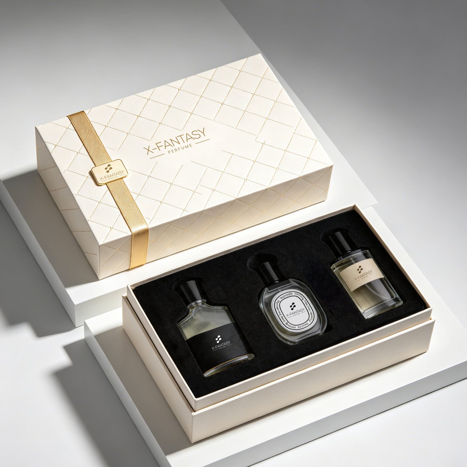 Perfume Gift Box Set 4 Pcs Long Lasting Woody Floral Scent Eau De Parfum for Daily Use and Holiday Gifting