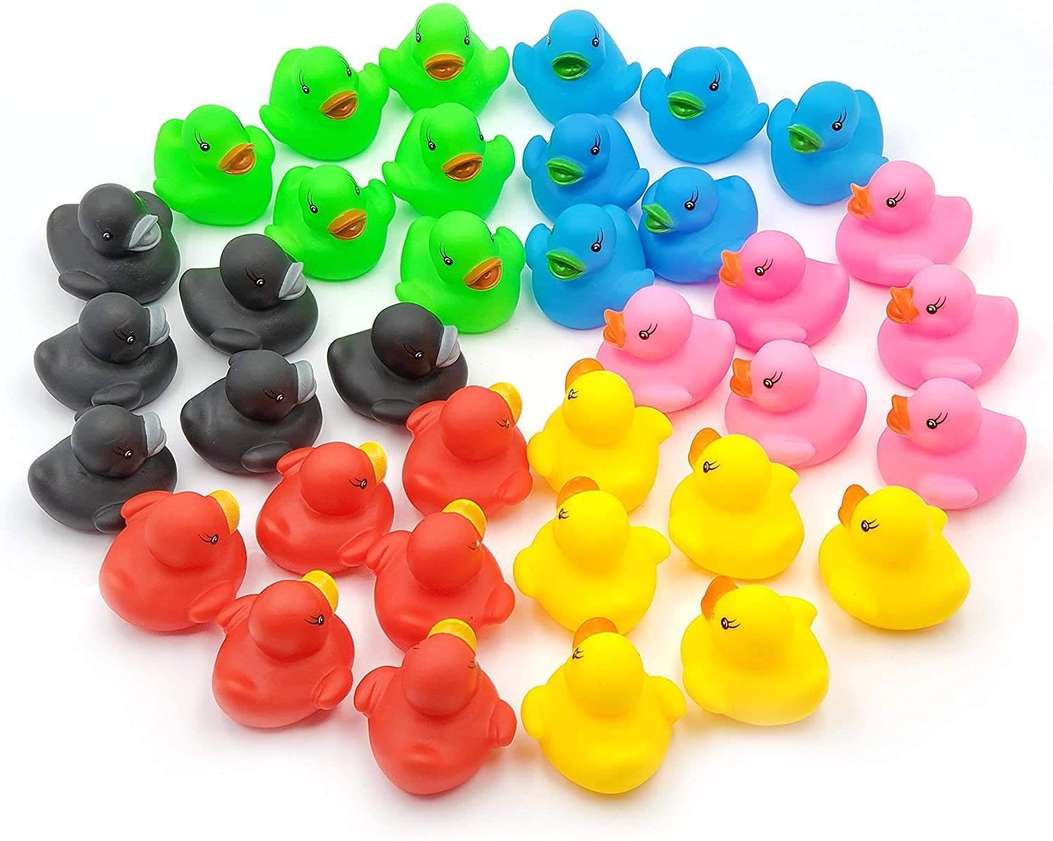 Wholesale Custom Logo 2-Inch Mini Bathtub Toys Assorted Design Yellow Duck Retail Promotional Squeaky Plastic Rubber Duck Babies