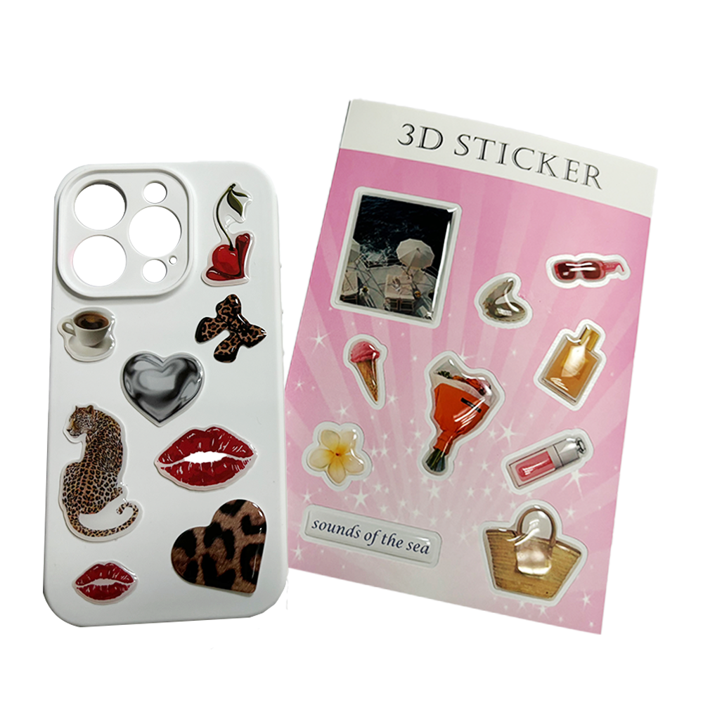 Wholesale 3D Dome Epoxy Stickers Custom New Design DIY Decorative 3d Sticker for Phone Stickers
