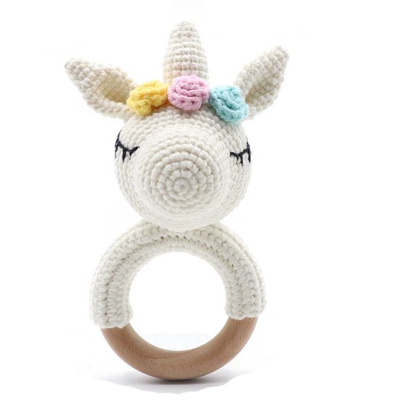 Natural Wooden Beech Rings Unicorn Crochet Gifts and Other Handicrafts Handmade Crafts and Gifts