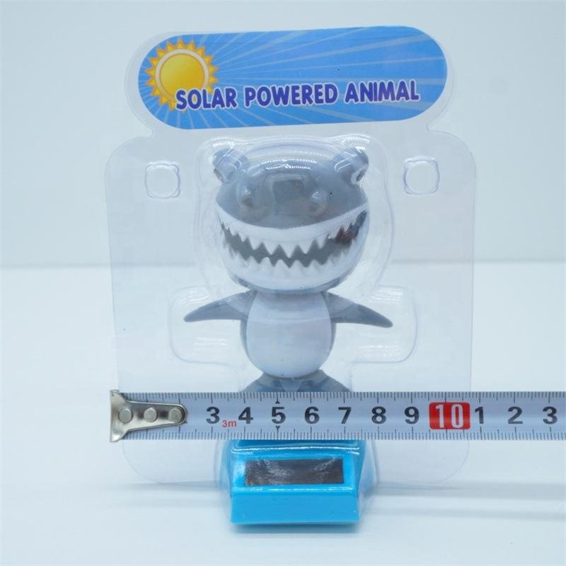 Car Interior Decoration Cartoon Shark Solar Powered Dancing Toy Solar Swinging Promotional Toys