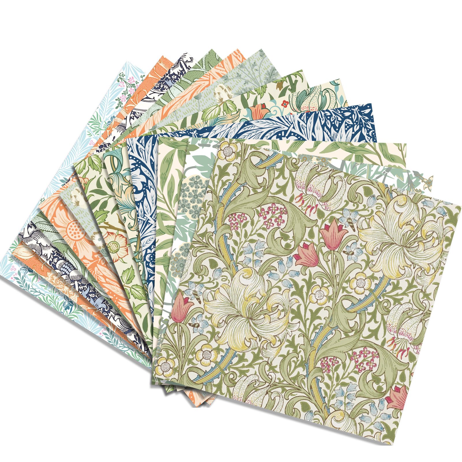 Huancai 24 PCS Vintage Floral Pattern Scrapbook Paper Double-Sided DIY Craft Paper for Gift Wrapping Photo Album Party Supplies