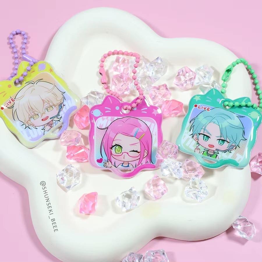 Custom PVC Puffy Keychain Low Moq Pvc Soft Key Chain Charm Cute Animals Kpop Puffy Foam Keychain