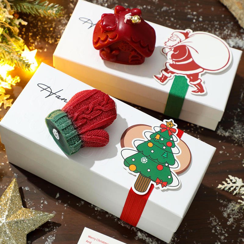 Handmade Creative Christmas Shaped Candle Gift Box Attractive Atmospheric Holiday Gift Set