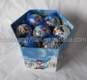 60mm Christmas Polyfoam Ball with Lively Sticker Christmas Paper Wrapped Ball Christmas Balls with Photos