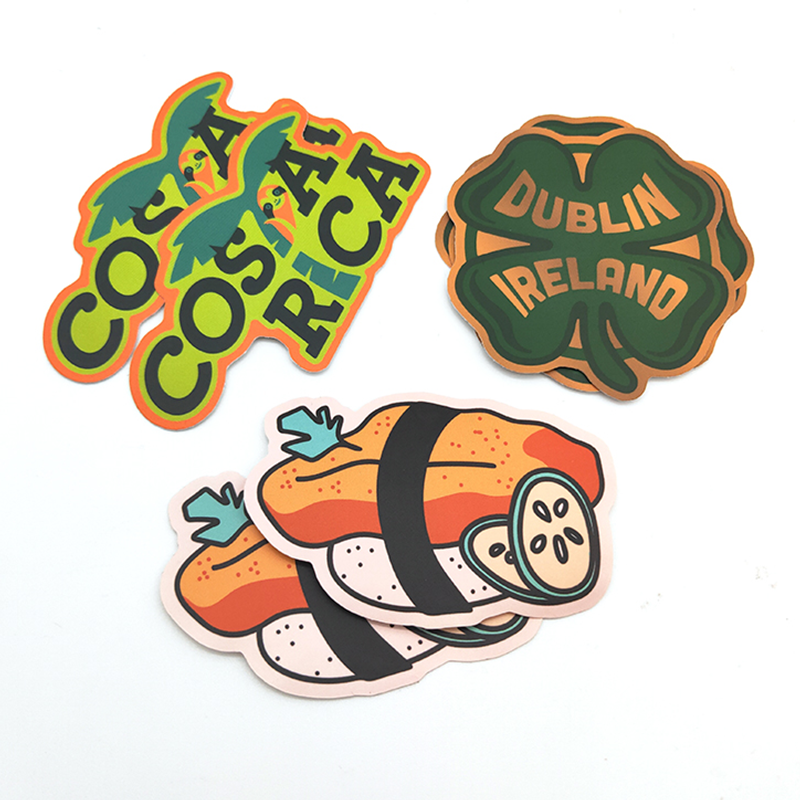 Custom Brand Logo Die Cut Durable Waterproof PVC Adhesive Stickers Custom Shapes UV Printed Cartoon Home Decoration Use