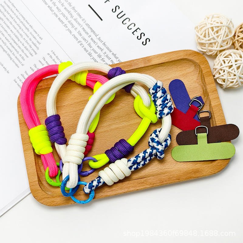Factory-Direct Sales Unisex Polyester Phone Lanyard Wrist-Style 2-in-1 Short Detachable Wrist Strap Chain Outdoor Anti-Loss Made