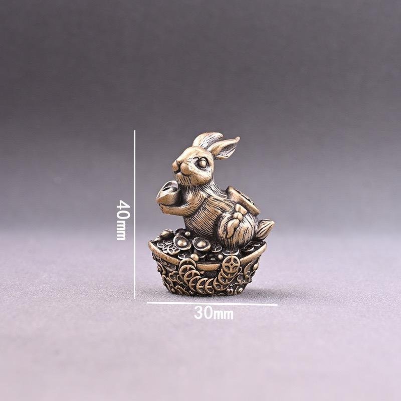 1pc Retro Copper Yuanbao Twelve Zodiac Incense Holder Indoor Incense Stand Creative Yellow Copper Dragon tiger Metal Handicraft
