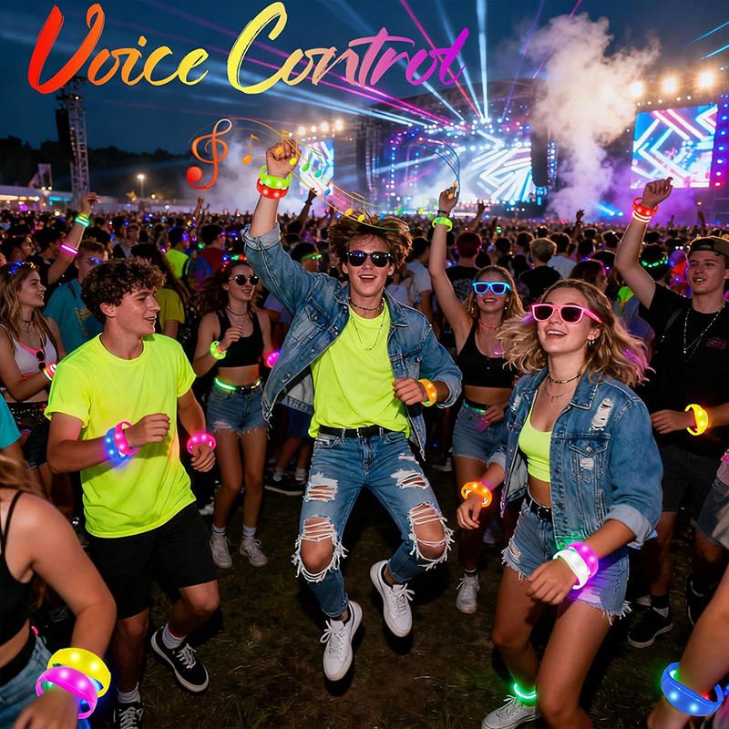 Party Supplies Led Bracelet Party Supplies Sound Activated Led Bracelet DMX Remote Controlled LED Wristband