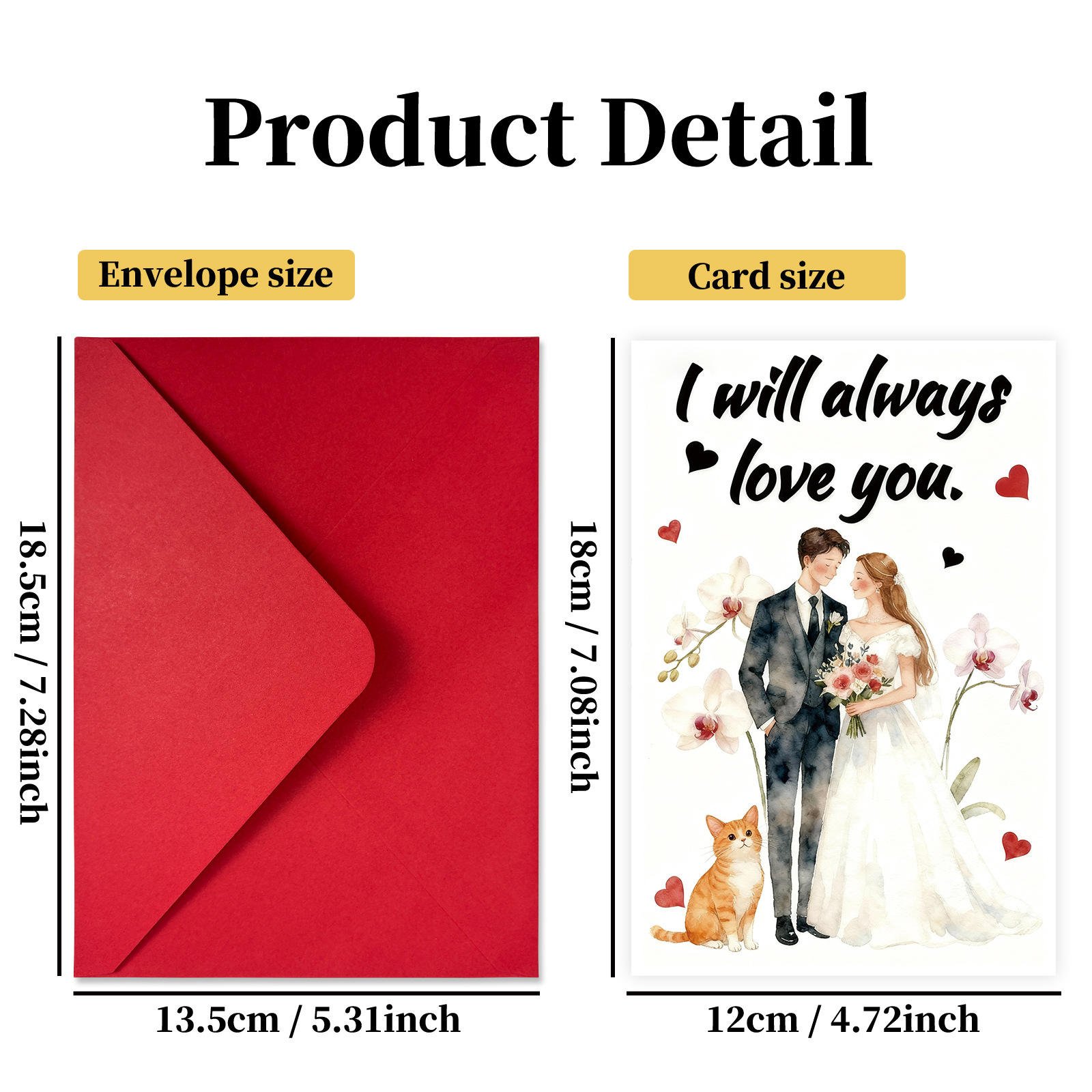 New Style Custom Design Elegant Wedding Invitations with Envelopes Personalized Thank You Card Greeting Card