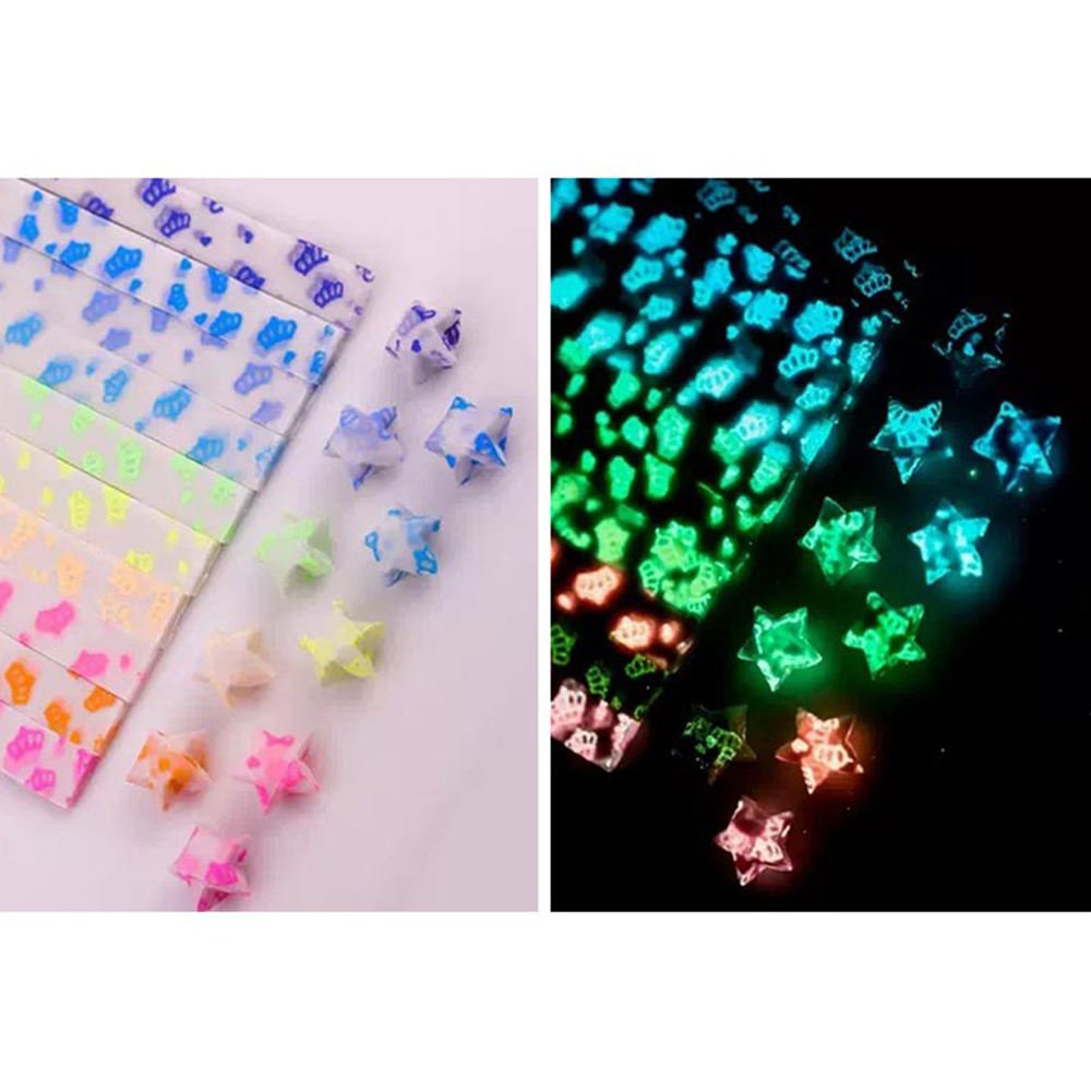 Star Paper Strips, Glow in the Dark Lucky Star Origami Paper Luminous DIY Lucky Star Folding Paper 210pcs