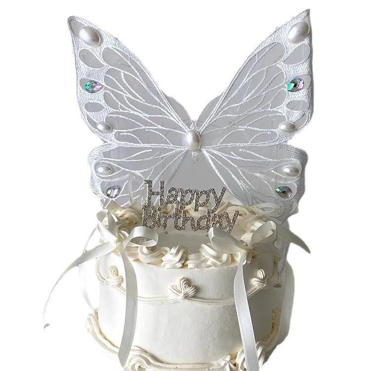 Led Lights Butterfly Wings Embroidery Packaging Decoration for Bouquet Birthday Floral Arrangements