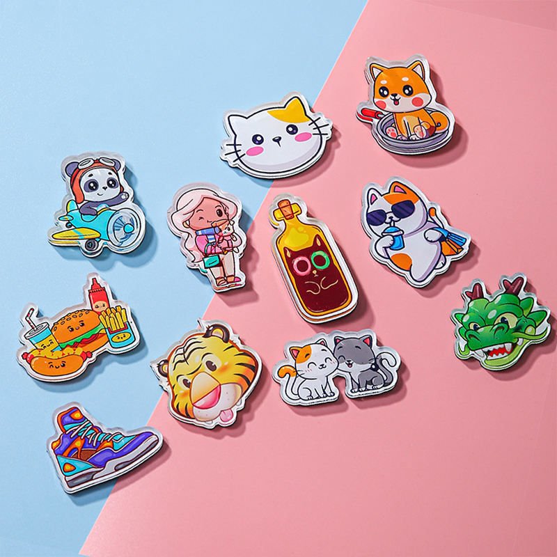 Custom Fridge Magnets 3D Hand Paper Craft Acrylic Magnet Crystal Anime Magnet Acrylic Refrigerator for Collectible Gift Souvenir
