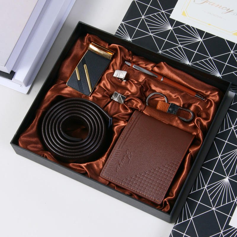Men's Gift Set for Christmas New Year Thanksgiving Valentine's Day Father's Day Wallet Watch Belt Perfume