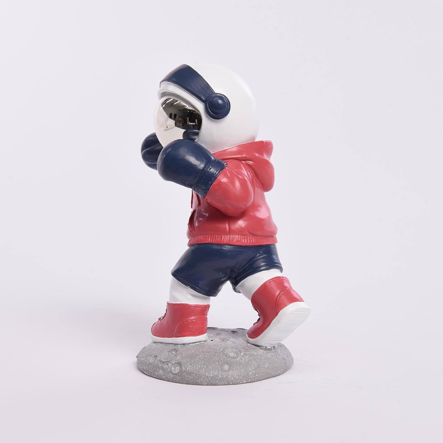 Home Decor Resin Crafts Spaceman Statue Desk Ornament Bedroom Crafts Hip Hop Boxing Astronaut Figurine