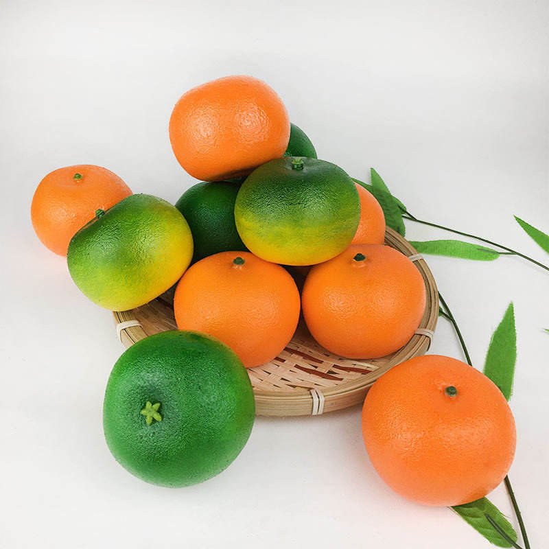Simulation Orange Fake Fruit Cabinet Model Green Yellow Polyfoam Crafts Room Display Photography Christmas Valentine's Day