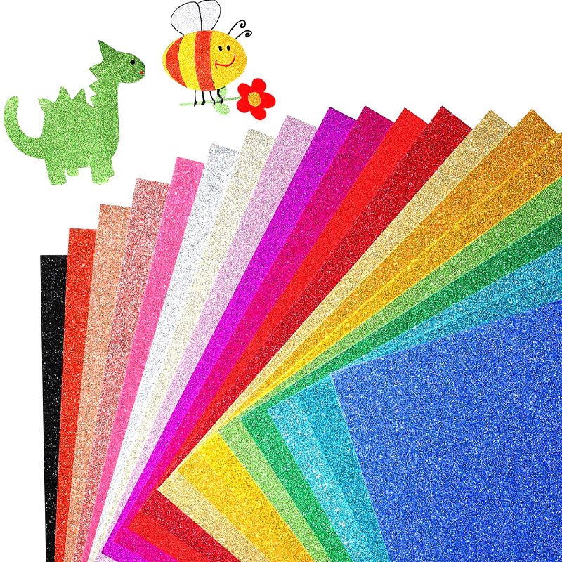 Custom Size Colorful Glitter Paper Cardboard for Holiday Decoration and Craft Projects