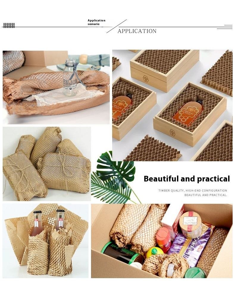 Wholesale Eco-friendly 100% Recyclable Honeycomb Kraft Craft Paper Protective Gift Wrap Grid Paper Kraft Paper