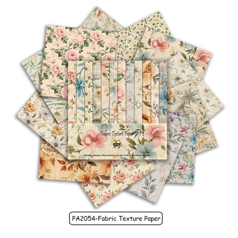 Craft Junk Journal Patterned Paper Cardstock 6"x6" Scrapbooking Paper Material